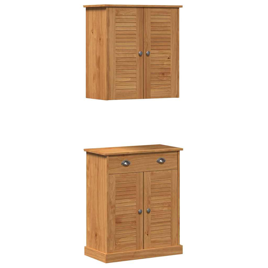 vidaXL Ensemble de mobilier de salle de bain avec étagère VIGO 2 pcs