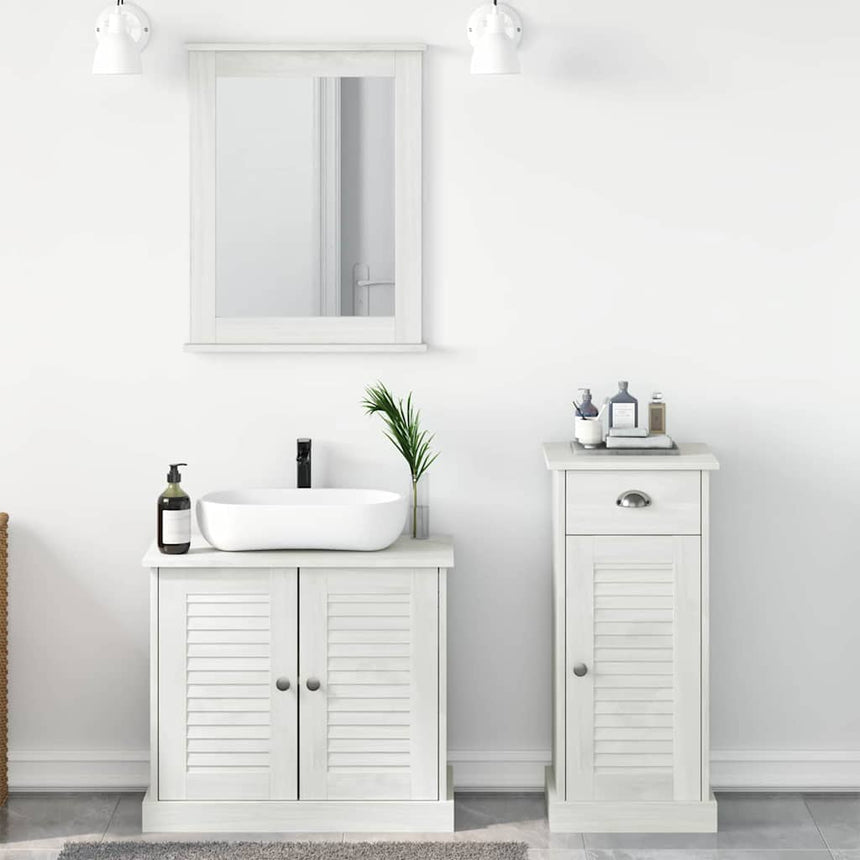 vidaXL Ensemble de mobilier de salle de bain 3 pcs Blanc antique