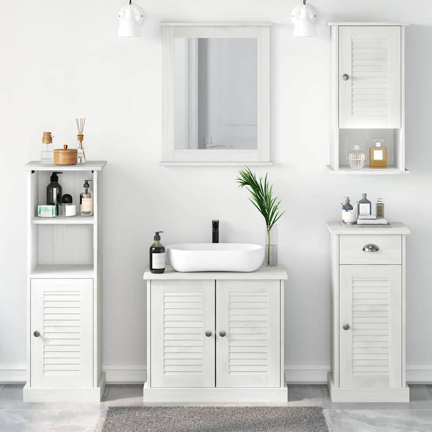 vidaXL Ensemble de mobilier de salle de bain VIGO 5 pcs Blanc antique