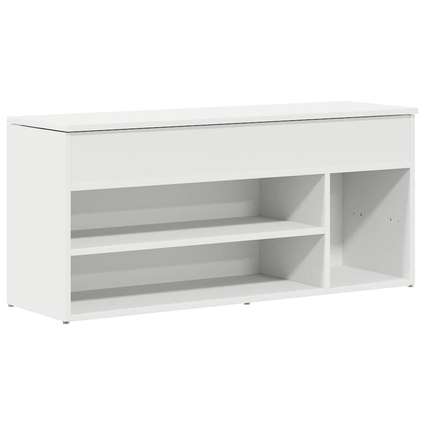 Schoenenbank 102X30,5X45 Cm Bewerkt Hout Wit