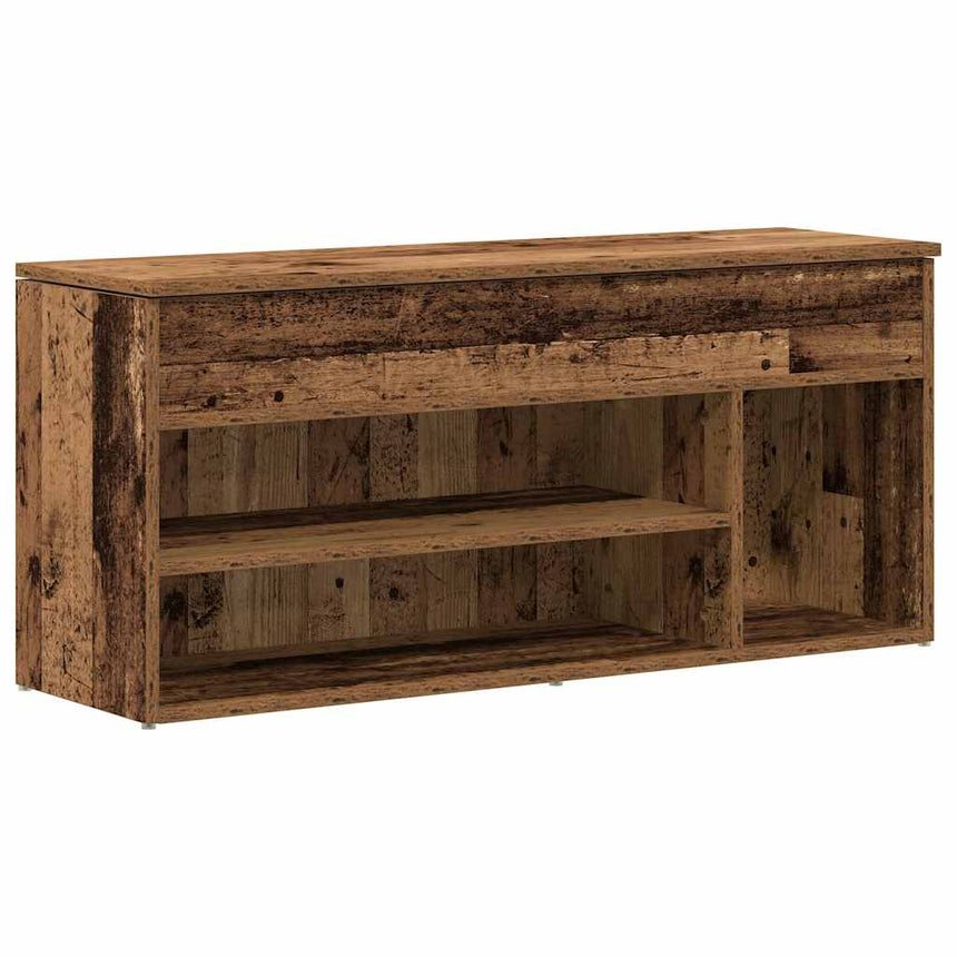 Schoenenbank 102X30,5X45 Cm Bewerkt Hout Kleurig Oud Hout