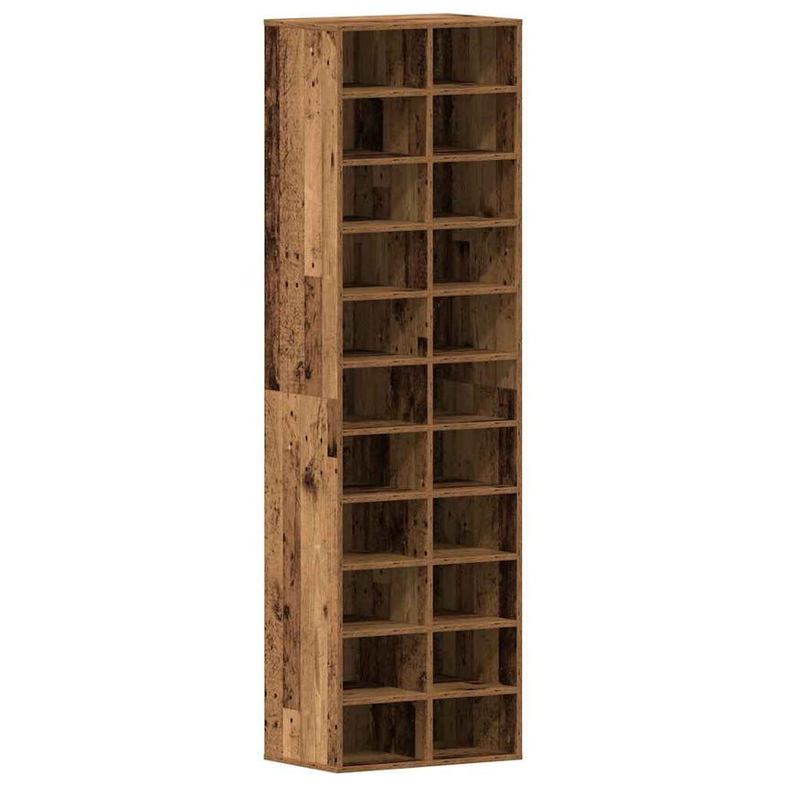 Schoenenkast 54X34X183 Cm Spaanplaat Oud Hout