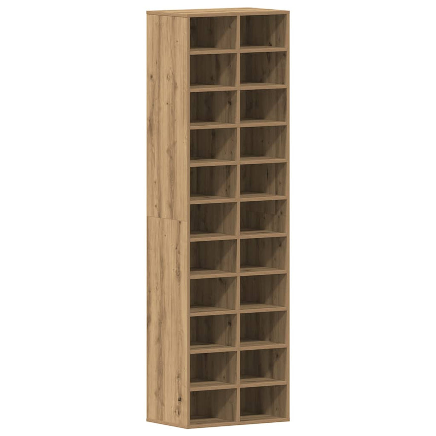 Schoenenkast 54X34X183 Cm Spaanplaat Ambachtelijk Eikenkleurig Artisian Oak