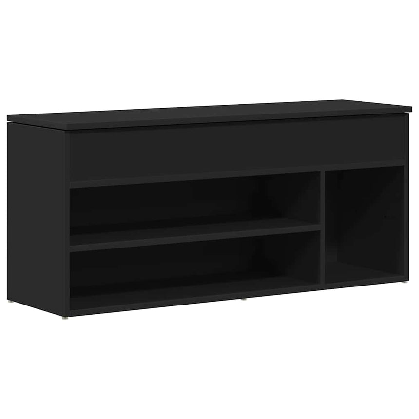 Schoenenbank 102X30,5X45 Cm Bewerkt Hout Zwart