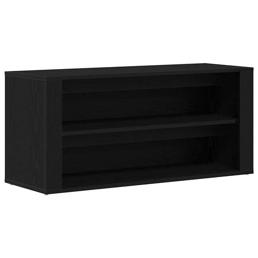 Schoenenbank 100X35X45 Cm Bewerkt Hout Kleurig Zwart Eiken