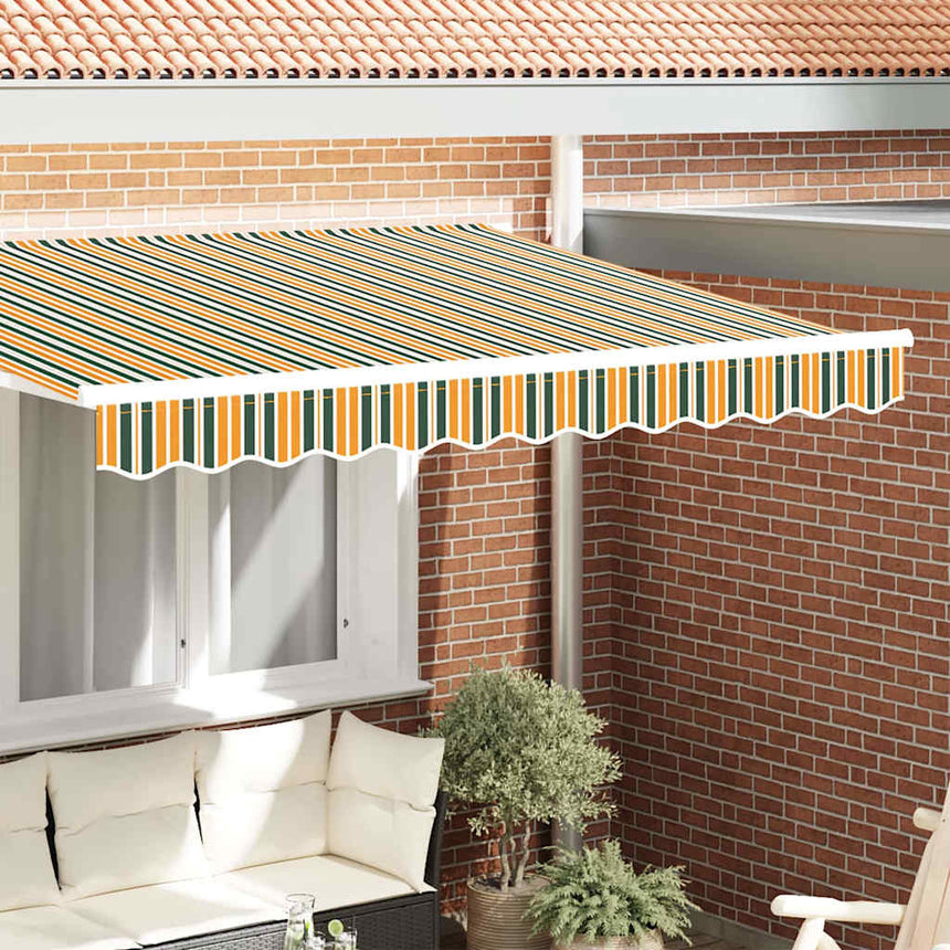 Vervangende Markies Volant Polyester Groen En Geel