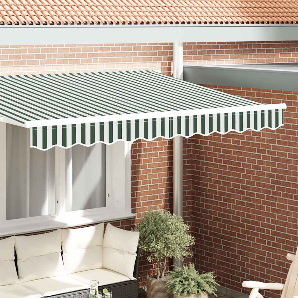Vervangende Markies Volant Polyester Groen En Wit