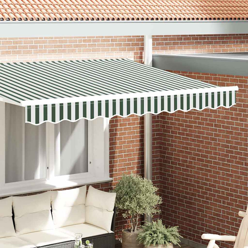 Vervangende Markies Volant Polyester Groen En Wit