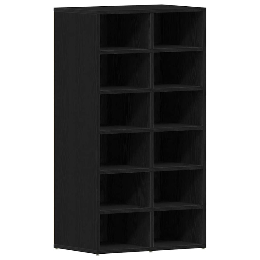 Schoenenrek 54X34X100,5 Cm Spaanplaat Kleurig Zwart Eiken