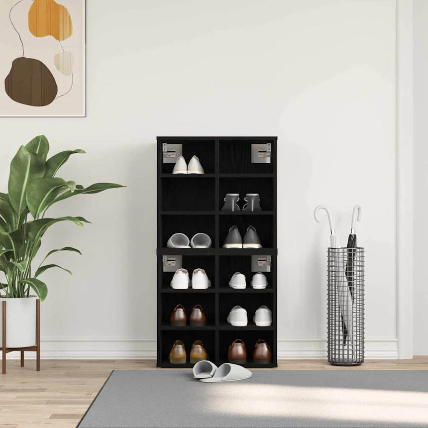 Schoenenkast 2 Pcs Bewerkt Hout