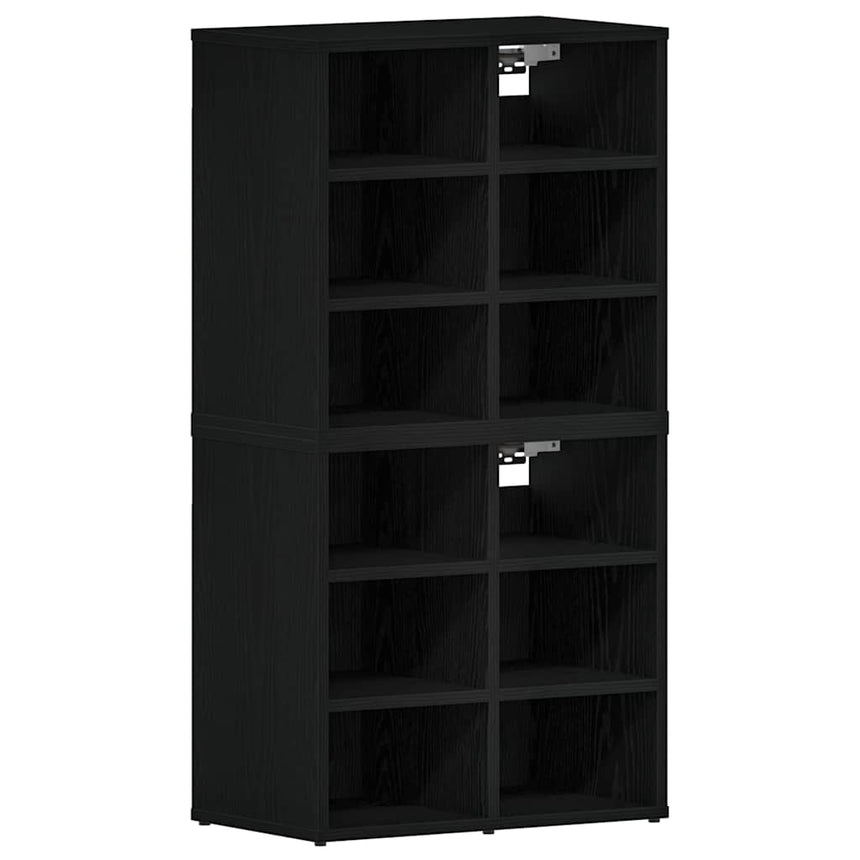 Schoenenkast 2 Pcs Bewerkt Hout