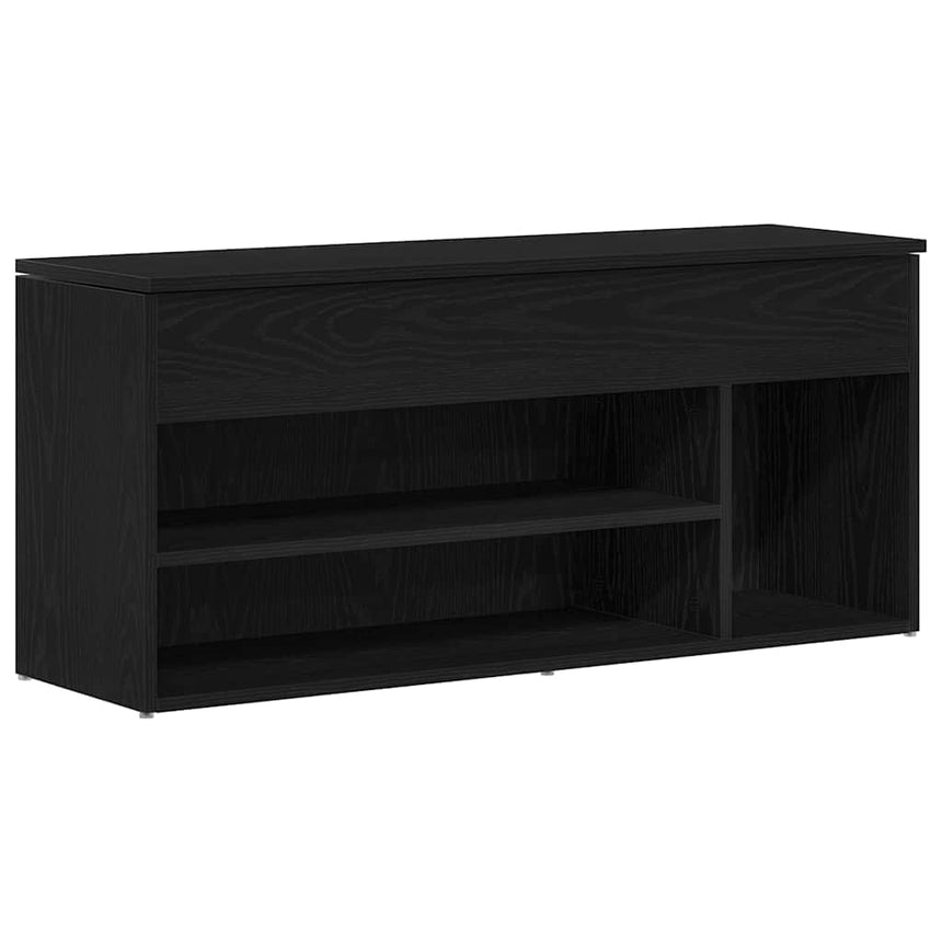 Schoenenbank 102X30,5X45 Cm Spaanplaat Kleurig Zwart Eiken