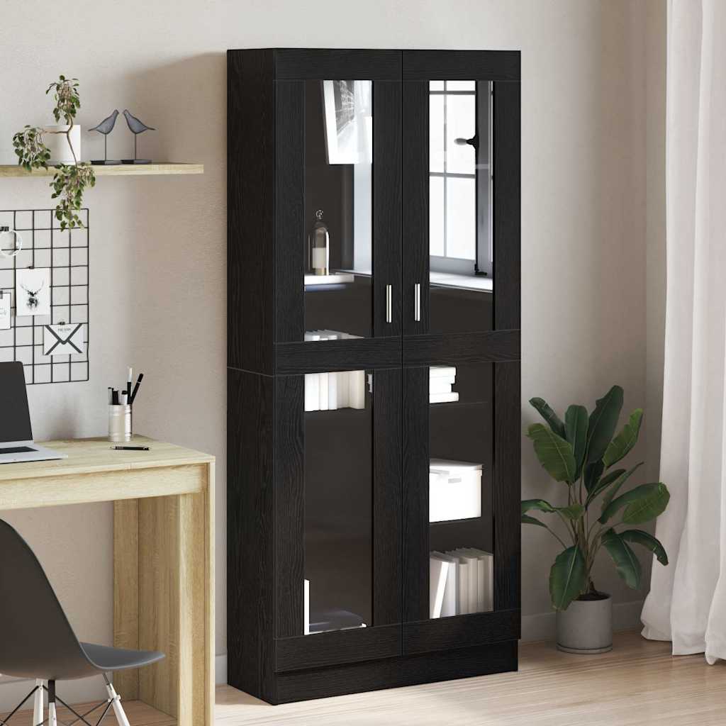 vidaXL Bibliothèque Chêne noir 82,5 x 30,5 x 185 cm Bois d'ingénierie