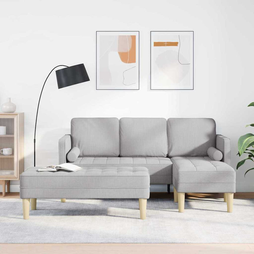vidaXL Ensemble de Canapés 2 pcs Gris nuage 173 x 131 x 67 cm