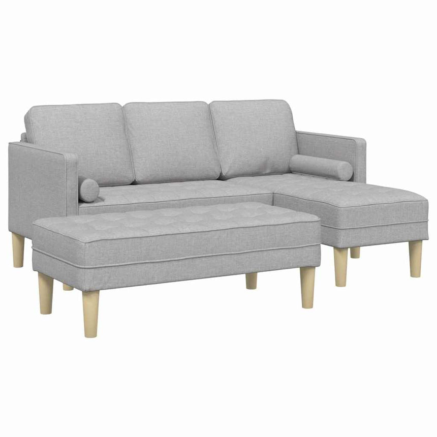 vidaXL Ensemble de Canapés 2 pcs Gris nuage 173 x 131 x 67 cm