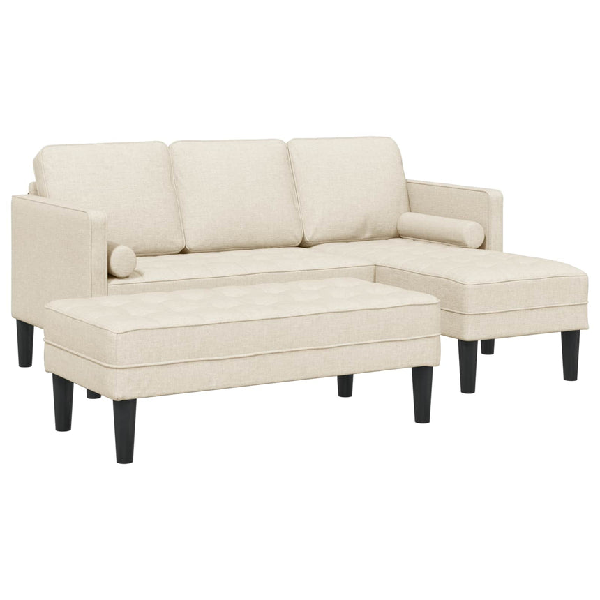 vidaXL Ensemble de Canapés avec coussin 2 pcs Lin Polyester