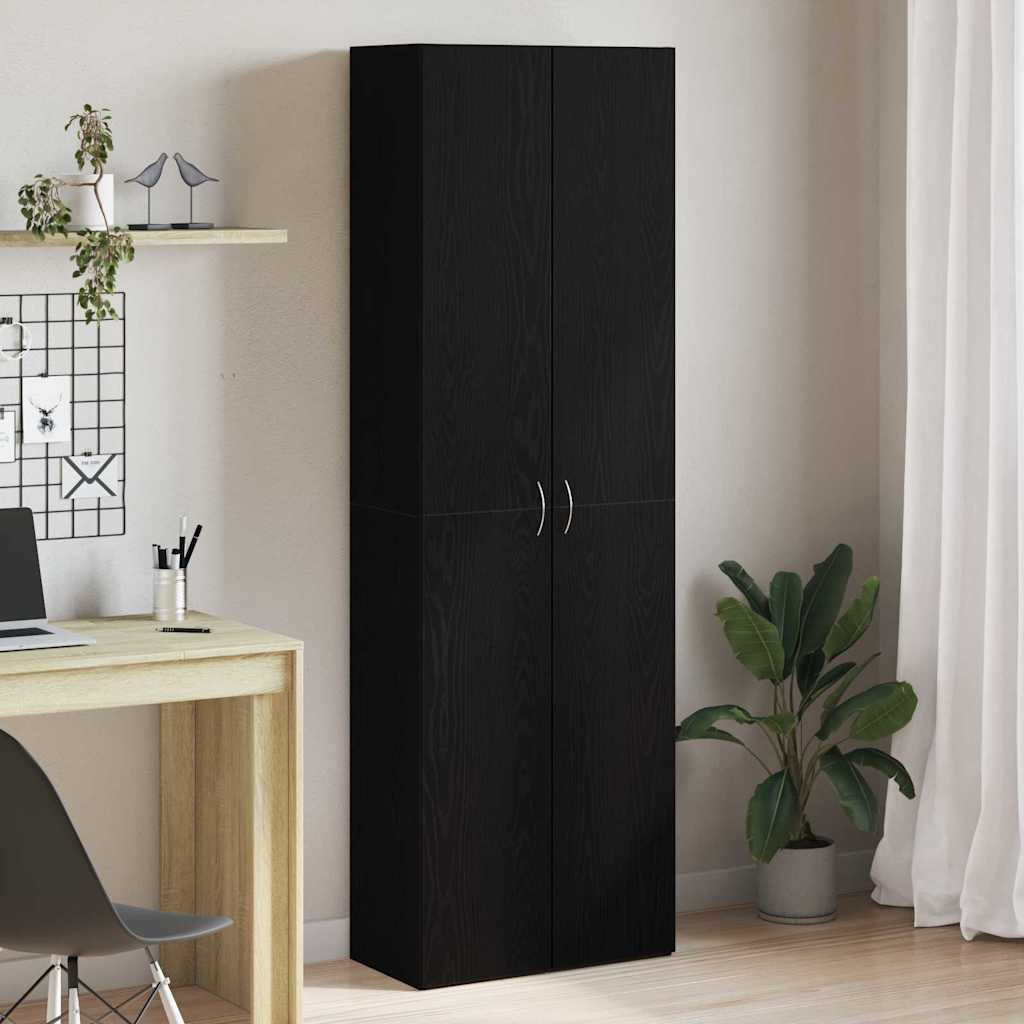 vidaXL Cabinet de Bureau Chêne noir 60 x 32 x 190 cm Bois d'ingénierie