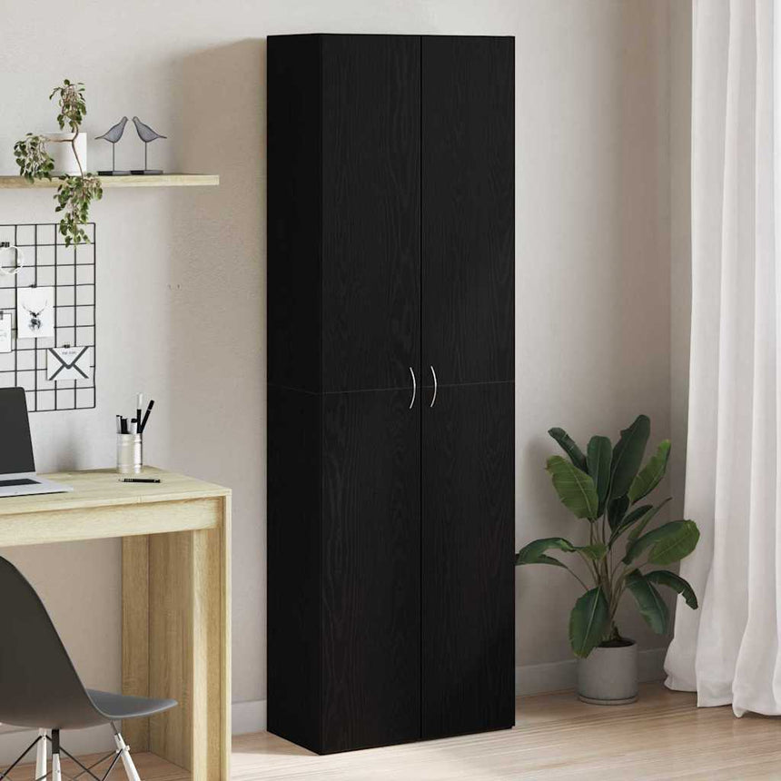 vidaXL Cabinet de Bureau Chêne noir 60 x 32 x 190 cm Bois d'ingénierie