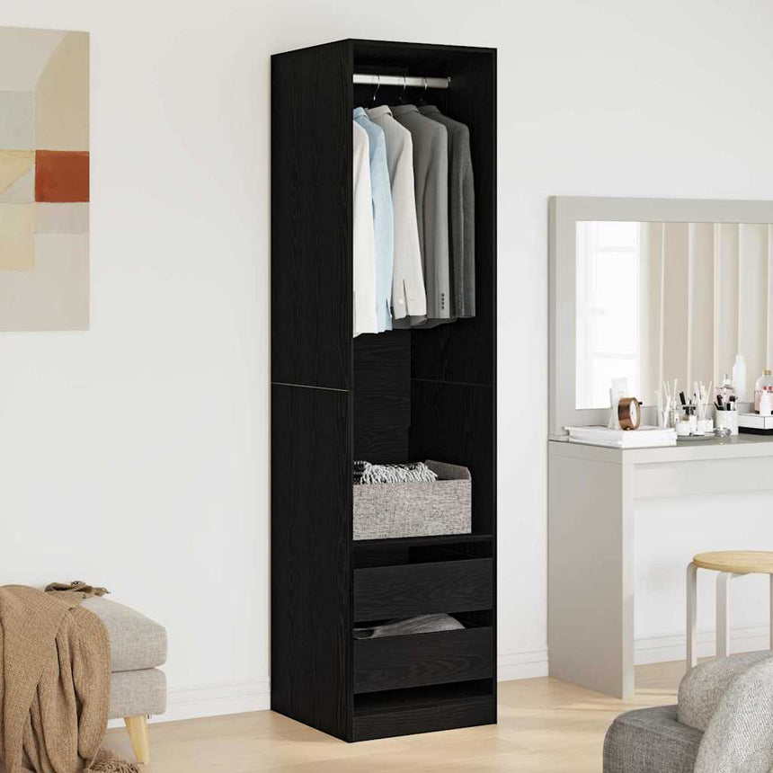 vidaXL Armoire Chêne noir 50 x 50 x 200 cm Bois d'ingénierie