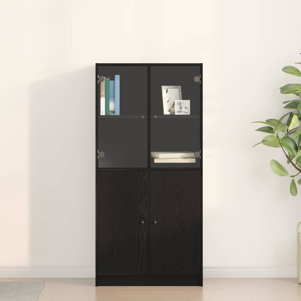 vidaXL Haut Armoire Chêne noir 68 x 37 x 142 cm