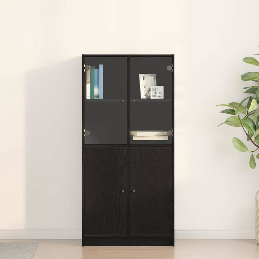 vidaXL Haut Armoire Chêne noir 68 x 37 x 142 cm