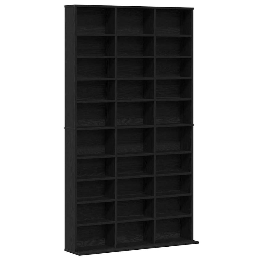 vidaXL Meuble CD Chêne noir 101 x 23 x 177,5 cm Bois d'ingénierie