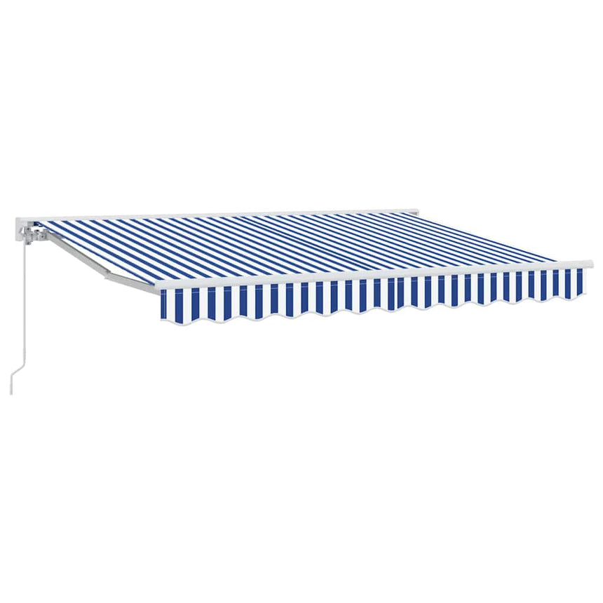Zonnescherm Frame En 250 X 200 Cm Blauw En Wit (Wit Frame)