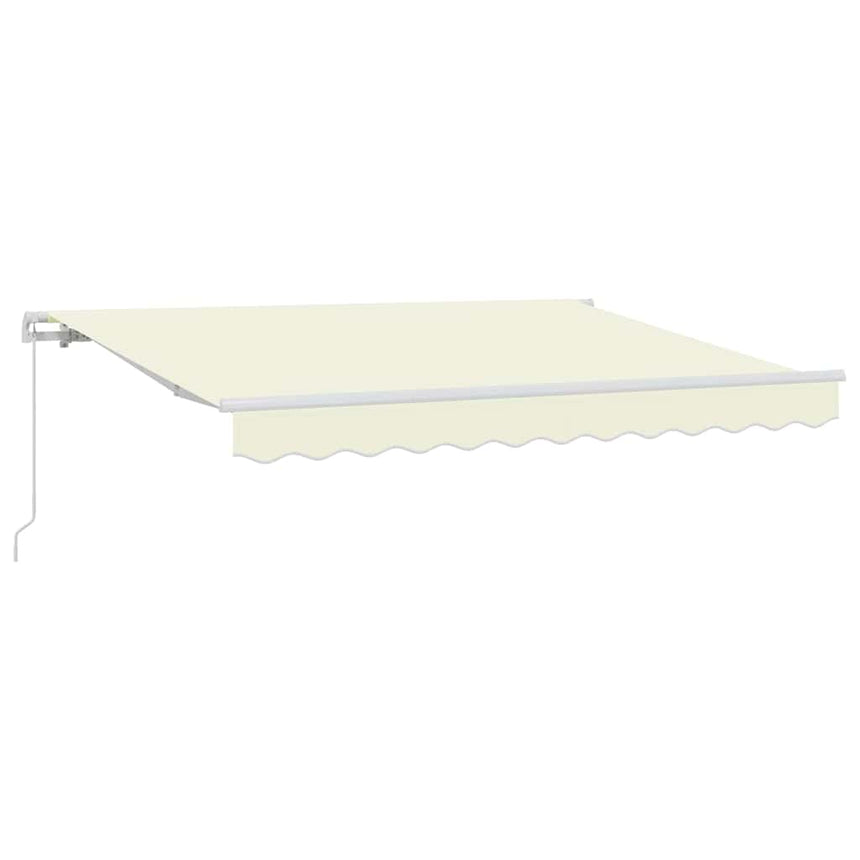 Inklapbare Luifel Crème 250 X 200 Cm Stof Crèmekleurig (Wit Frame)