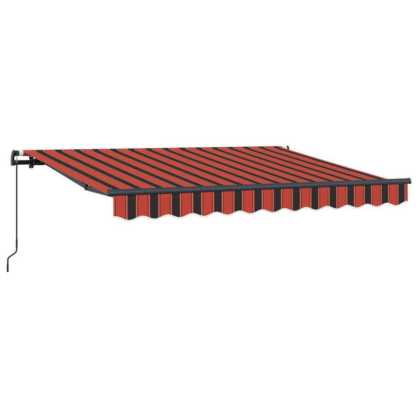 Inklapbare Luifel 250 X 200 Cm Stof Oranje En Zwart (Anthraciet Frame)