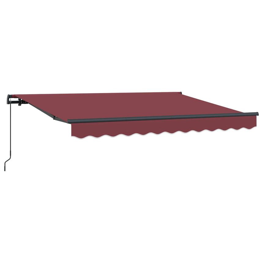 Inklapbare Luifel Bordeauxrood 250 X 200 Cm Stof Bordeaux (Anthraciet Frame)