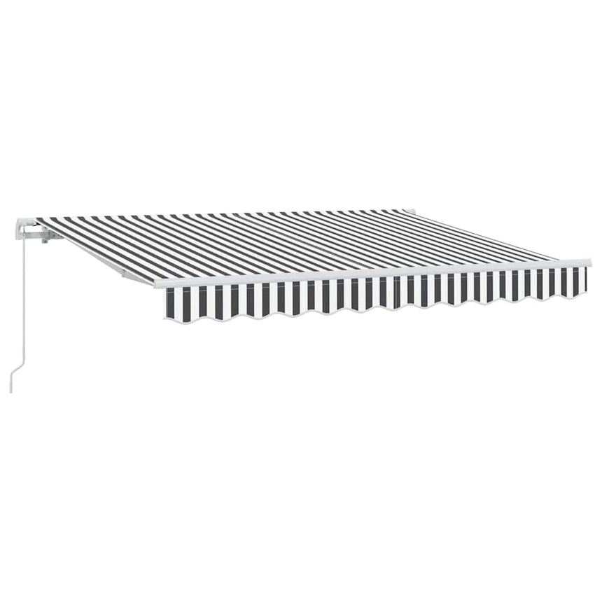 Inklapbare Luifel Antraciet 250 X 200 Cm Stof Anthraciet En Wit (Wit Frame)