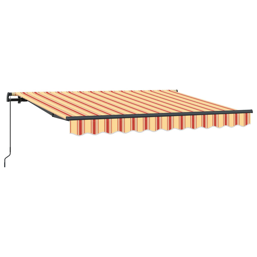 Inklapbare Luifel En 250 X 200 Cm Stof Geel En Oranje (Anthraciet Frame)