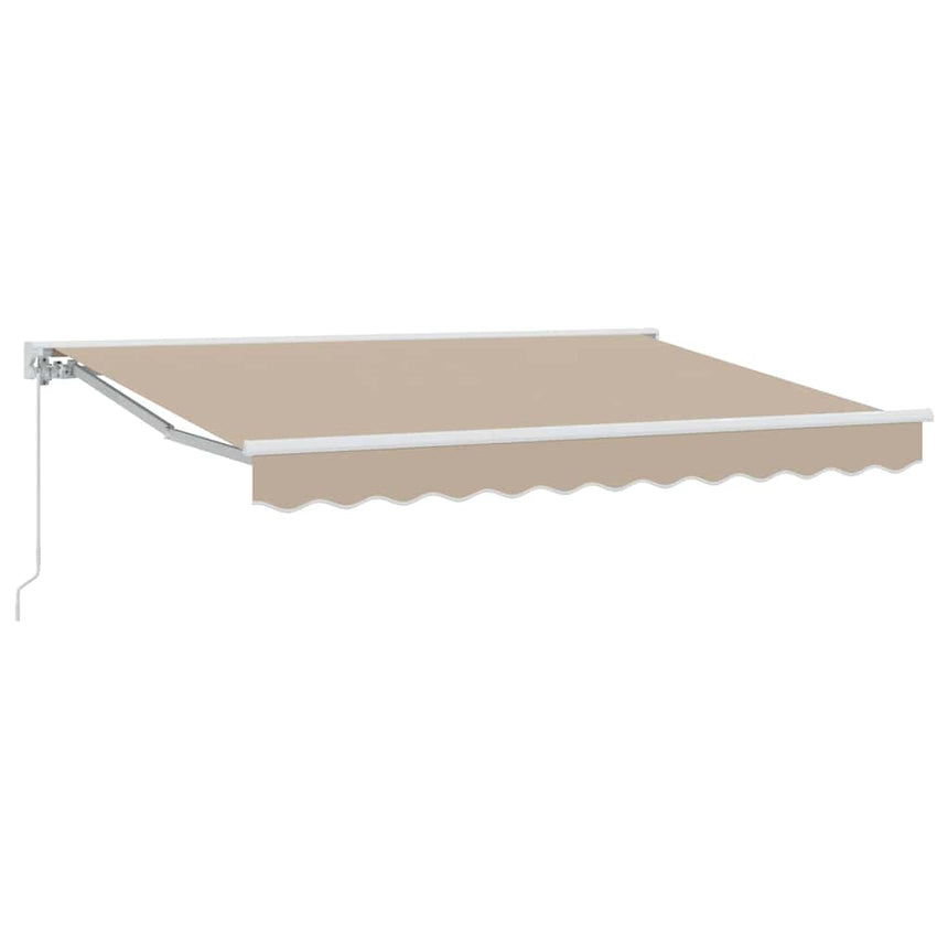 Zonnescherm Frame Beige 250 X 200 Cm Polyester Met Pu-Coating Beige (Wit Frame)