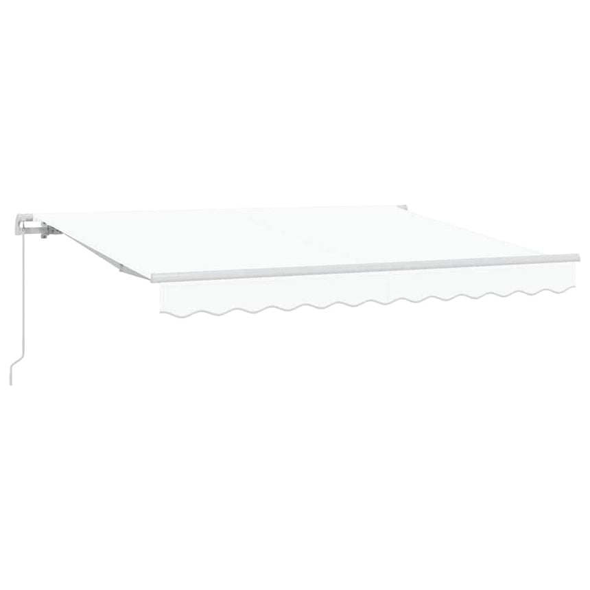 Inklapbare Luifel Wit 250 X 200 Cm Stof Wit (Wit Frame)