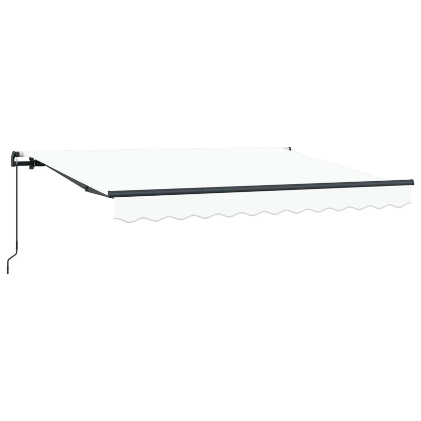 Inklapbare Luifel Wit 250 X 200 Cm Stof Wit (Anthraciet Frame)