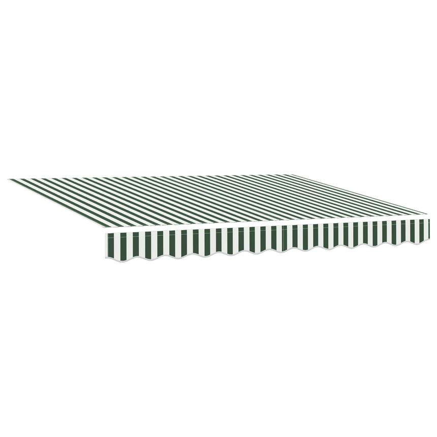 Inklapbare Luifel 250 X 200 Cm Stof Groen En Wit (Anthraciet Frame)