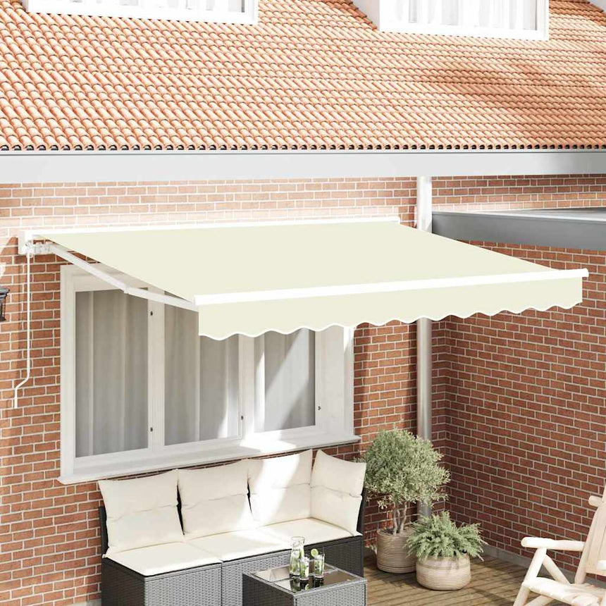 Zonnescherm Frame Crème 250 X 200 Cm Polyester Met Pu-Coating Crèmekleurig (Wit Frame)