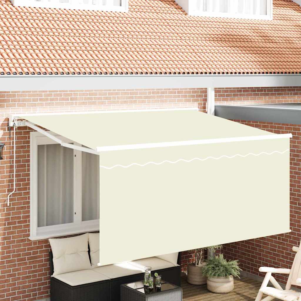 Inklapbare Luifel Crème 300 X 200 Cm Polyester En Aluminium Crème (Anthraciet Frame)