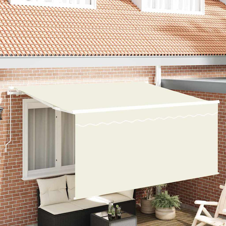 Inklapbare Luifel Crème 300 X 200 Cm Polyester En Aluminium Crème (Anthraciet Frame)