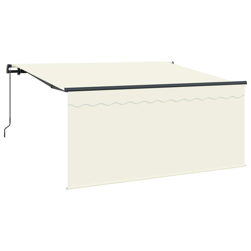 Inklapbare Luifel Crème 300 X 200 Cm Polyester En Aluminium Crème (Anthraciet Frame)