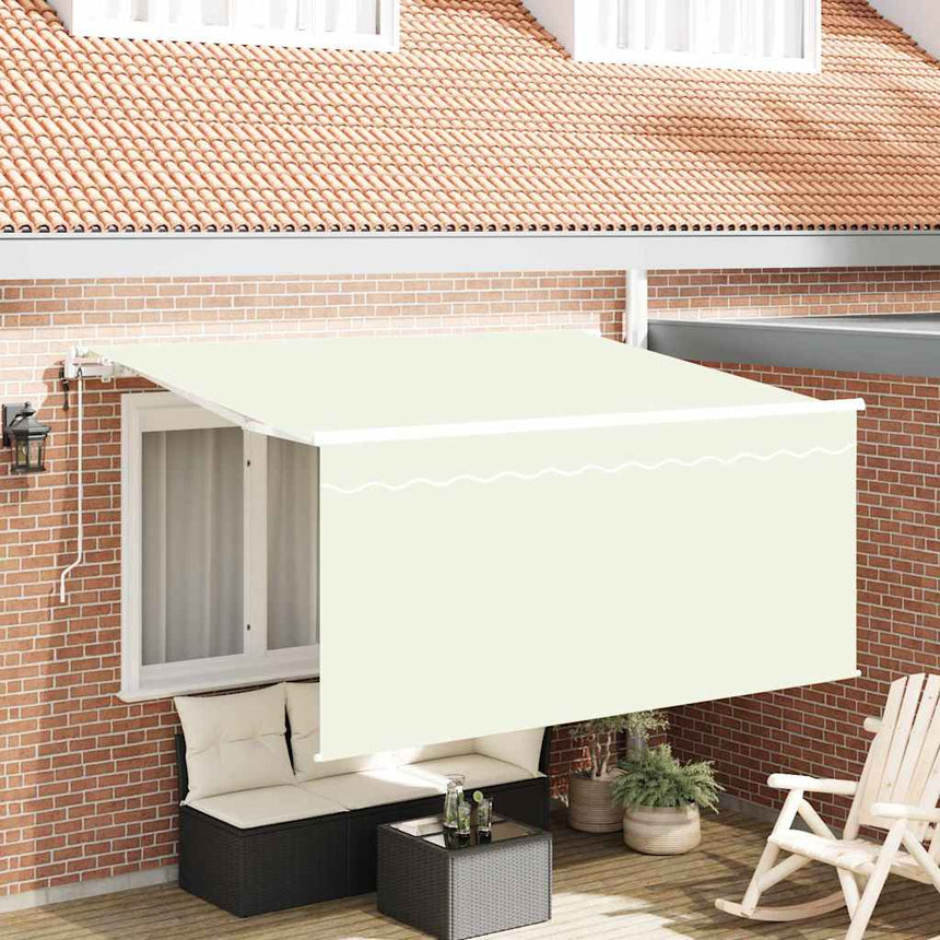 Inklapbare Luifel Crème 300 X 200 Cm Polyester En Aluminium Crème (Anthraciet Frame)