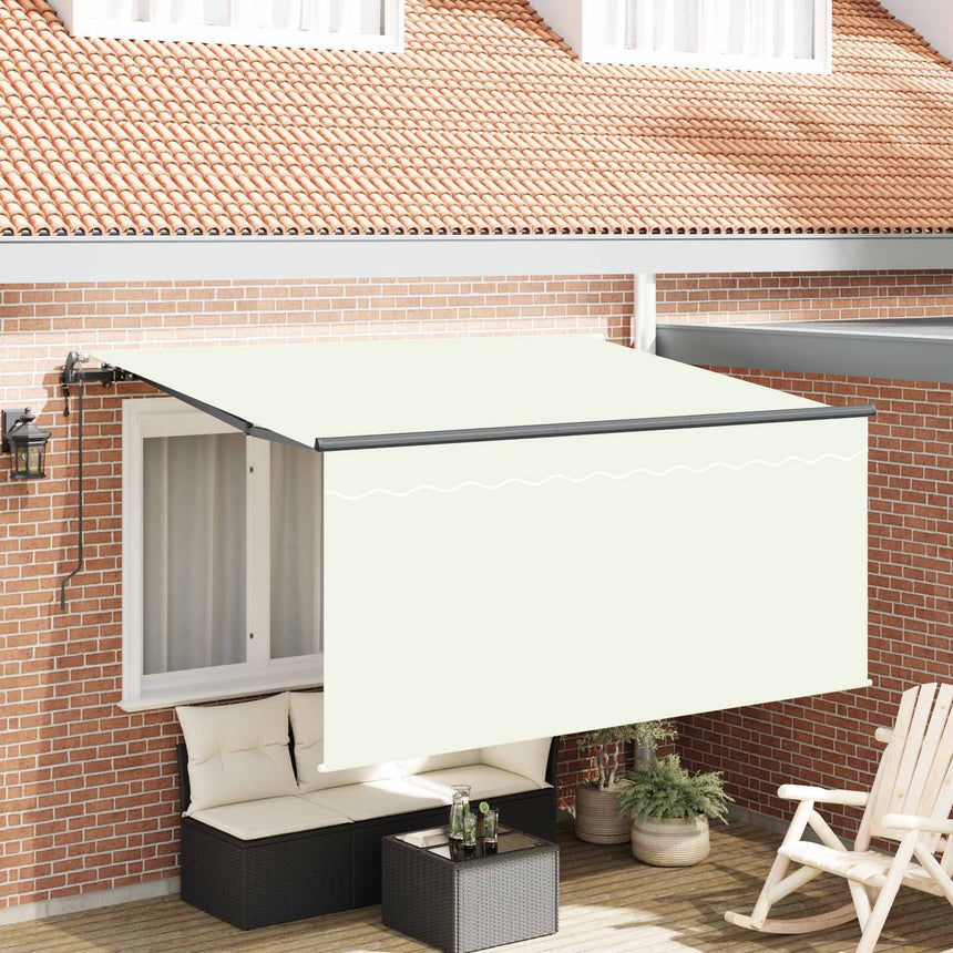 Inklapbare Luifel Crème 300 X 200 Cm Stof Crème (Anthraciet Frame)