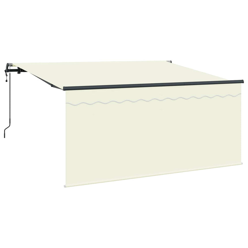 Inklapbare Luifel Crème 300 X 200 Cm Stof Crème (Anthraciet Frame)