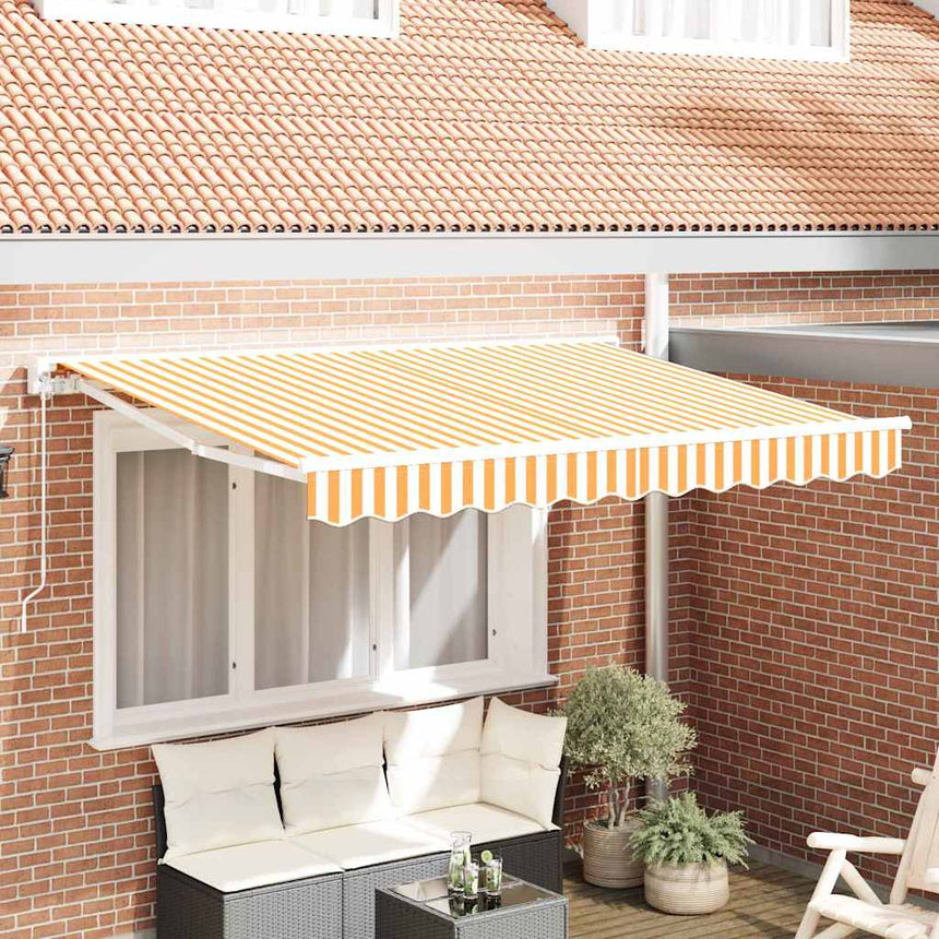 Zonnescherm Frame En 300 X 200 Cm Geel En Wit (Wit Frame)