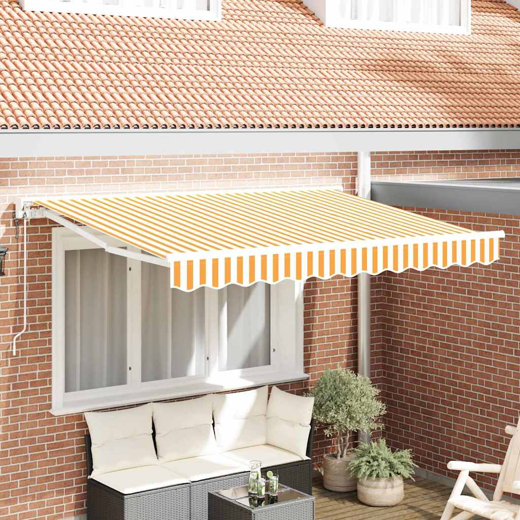 Zonnescherm Frame En 300 X 200 Cm Geel En Wit (Wit Frame)