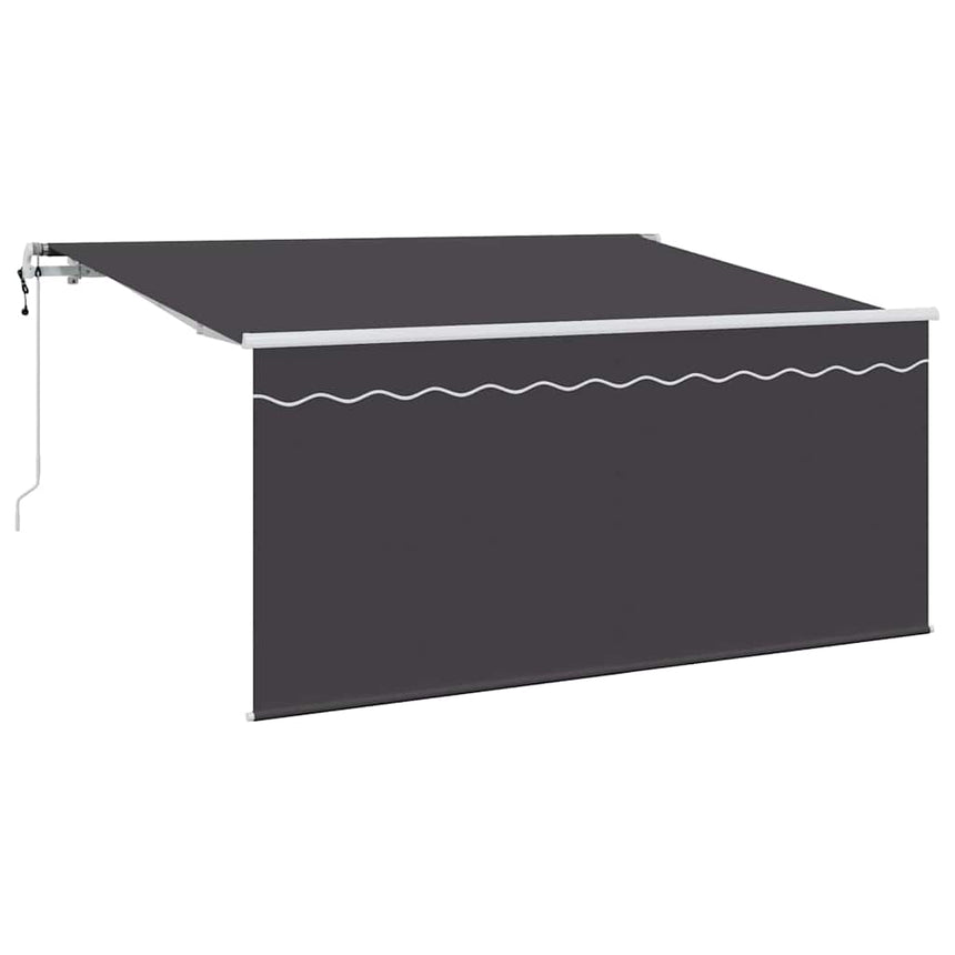 Inklapbare Luifel Antraciet 300 X 200 Cm Polyester En Aluminium Anthraciet (Anthraciet Frame)