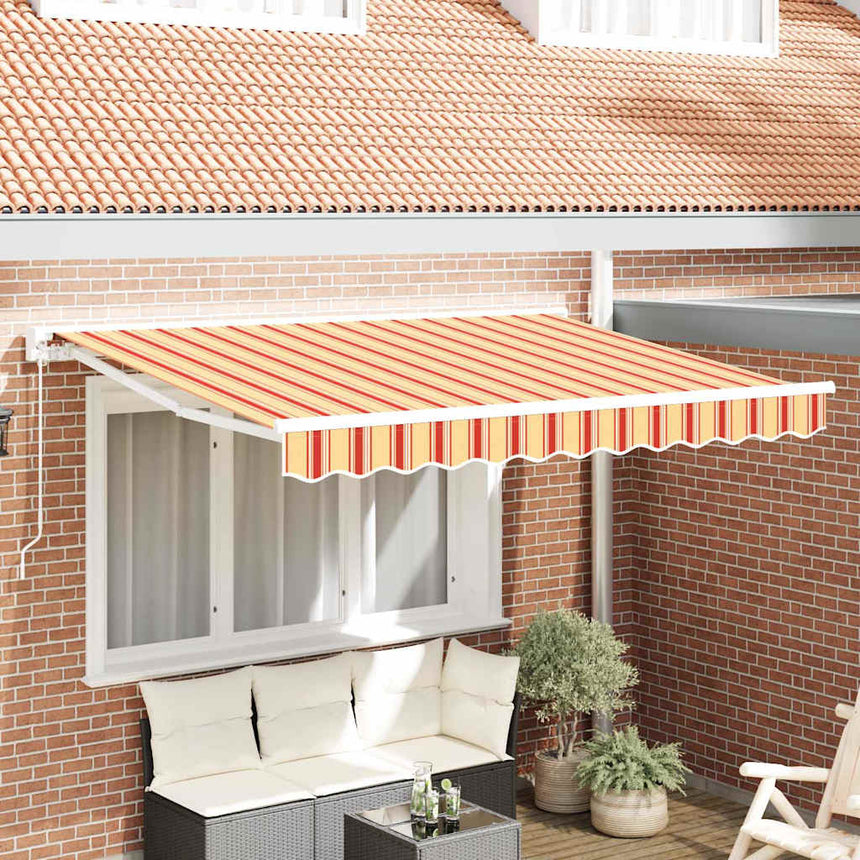 Zonnescherm Frame Multikleur 250 X 200 Cm Geel En Oranje (Wit Frame)