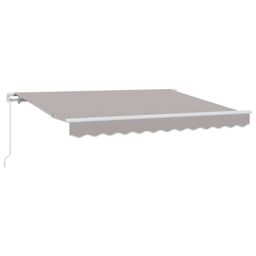 Inklapbare Luifel Lichtgrijs 300 X 200 Cm Stof Lichtgrijs (Wit Frame)