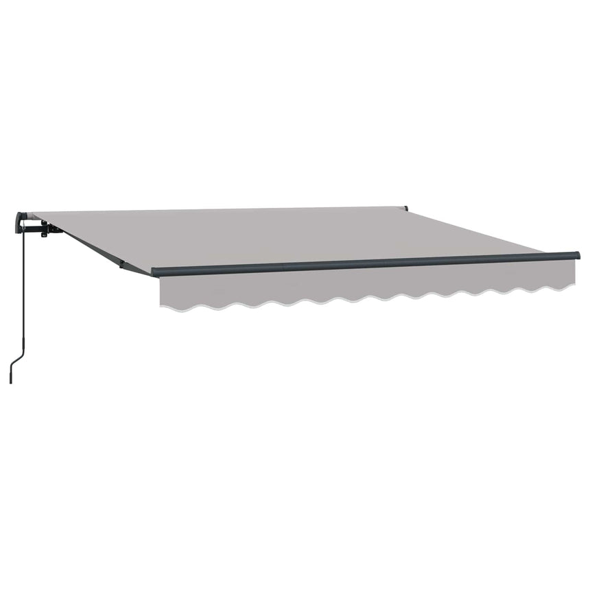 Inklapbare Luifel Lichtgrijs 300 X 200 Cm Stof Lichtgrijs (Anthraciet Frame)