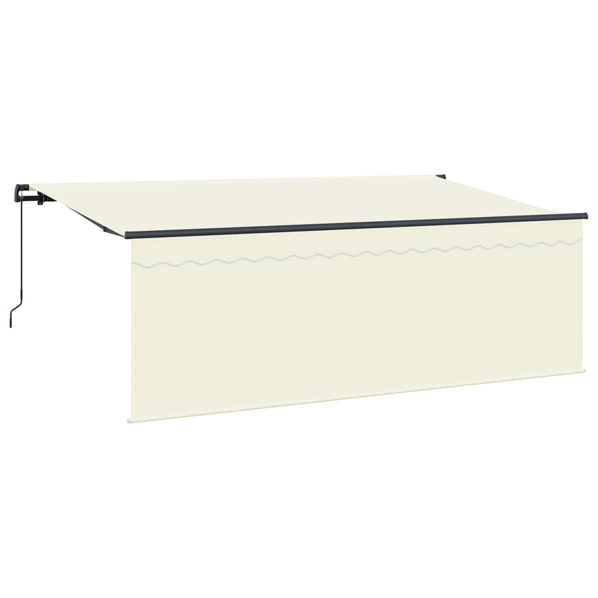 Inklapbare Luifel Crème 350 X 200 Cm Polyester En Aluminium Crème (Anthraciet Frame)
